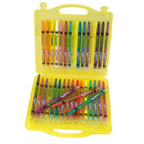 Crayola Twistables crayons in open yellow case with 32 colourful crayons – Ireland