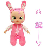 Cry Babies Meal Time Julie doll with product height measurement guide.