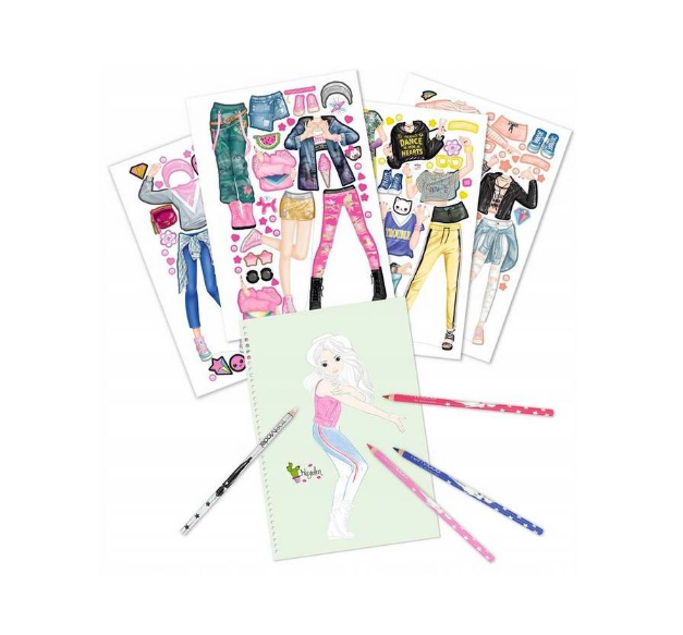 TOPModel Dance Colouring, Design and Stickerbook