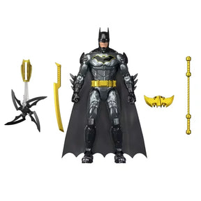 DC Premier Crime Crusher Batman with black cape, Batarang, sword, knuckle weapon and nunchaku