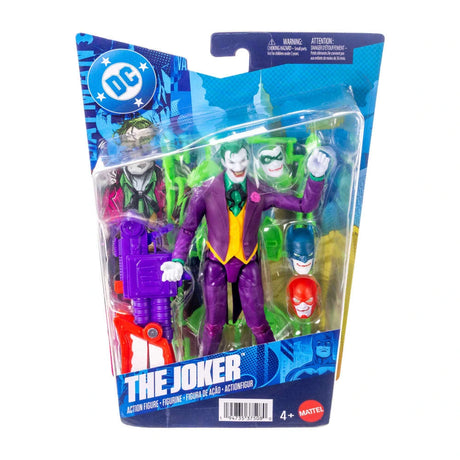 DC Premier The Joker with purple blaster, masks and accessories in DC packaging
