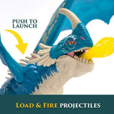 Close-up of Deadly Nadder firing yellow flame projectile with push-to-launch arrow – Ireland