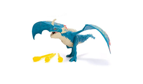 Deadly Nadder figure standing with wings extended and three yellow projectiles – Ireland