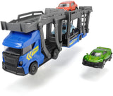 Dickie Car Carrier blue toy transporter with three cars