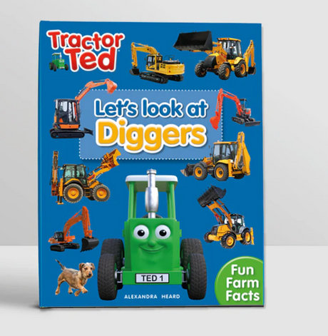 Tractor Ted Let's Look at Diggers front cover - Ireland