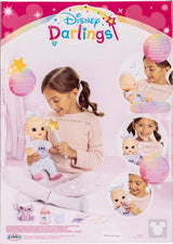 Back of Disney Darlings packaging with photos of a child playing with the Stitch Blonde Doll