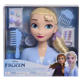 Disney Frozen 2 Elsa Styling Head in retail box with comb and hair accessories