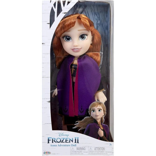 Disney Frozen Anna Toddler Doll shown inside Frozen II display packaging