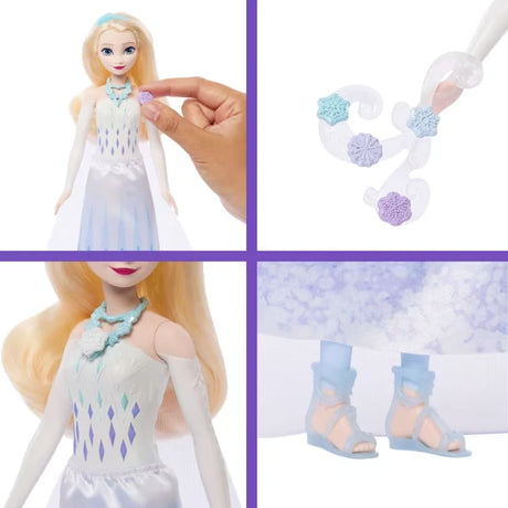 Disney Frozen Jewel Reveal Elsa doll with gem necklace, ice power accessory, shoes and fashion details
