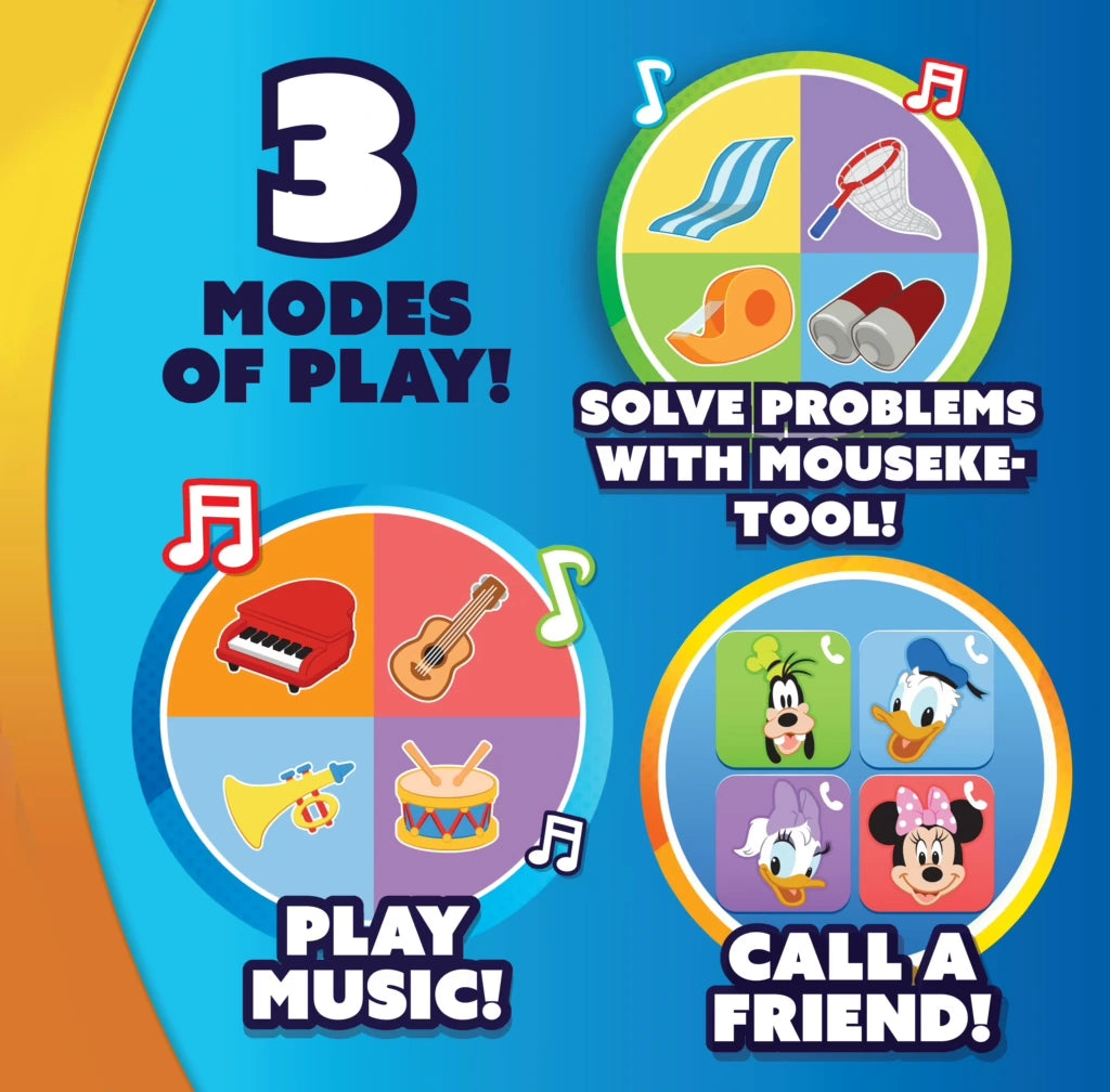 Disney Mickey Mouse Oh Toodles showing three play modes