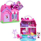 Disney Minnie Mini Mansion open with Minnie Mouse, Cream Puff and accessories