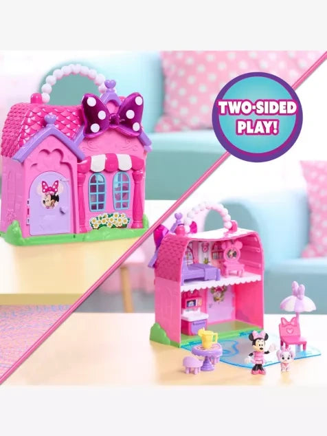 Disney Minnie Mini Mansion showing front and open interior