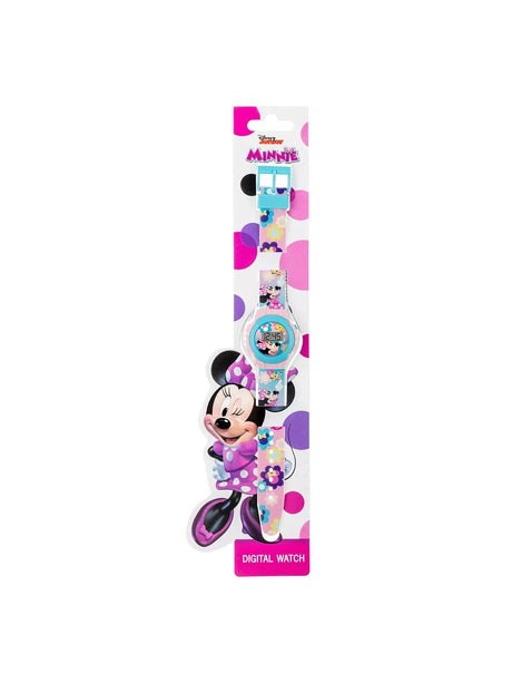 Disney Minnie Mouse Printed Digital Watch displayed on branded Minnie Mouse retail packaging