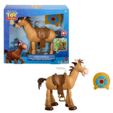 Disney Pixar Toy Story 5 Giddy-Up Bullseye RC figure with packaging box and horseshoe remote