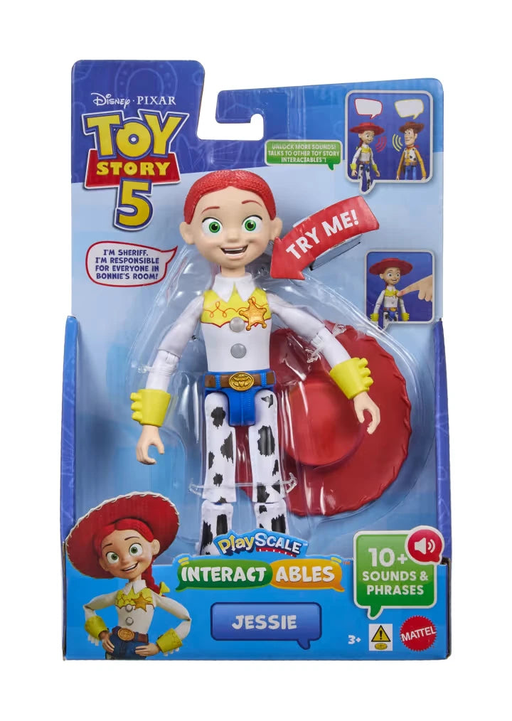 Toy Story 5 Interactables Jessie figure shown in front packaging