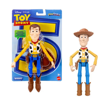 Disney Pixar Toy Story Woody action figure shown beside packaging box