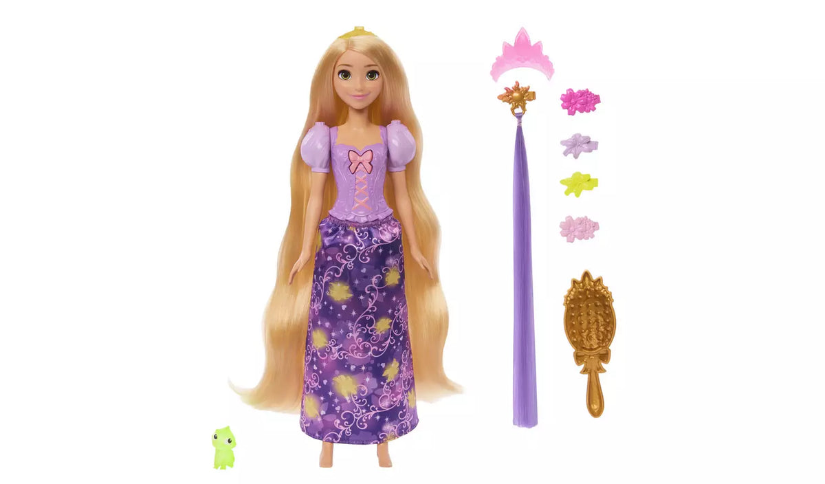Disney Princess Magical Hair Rapunzel Fashion Doll with brush, hair extension, clips and Pascal