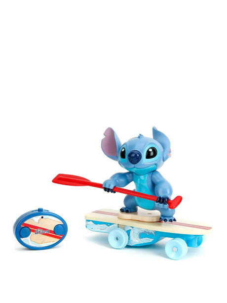 Disney Stitch Surfer R/C toy with matching blue remote control on white background