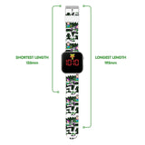 Disney Toy Story 5 Buzz LED watch with shortest and longest strap length measurements