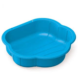 Blue shell shaped Dolu sandpit on a white background
