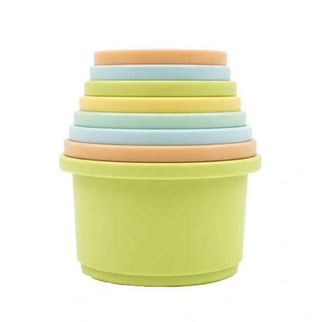 Dolu Round Stacking Cups nested together in pastel colours