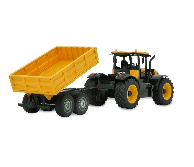 DE JCB RC Farm Tractor with Tipping Trailer 1:24