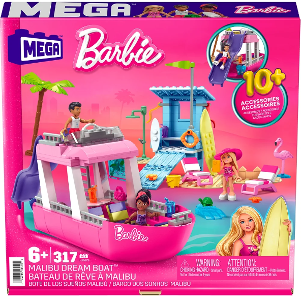 MEGA Barbie Malibu Dream Boat Building Set