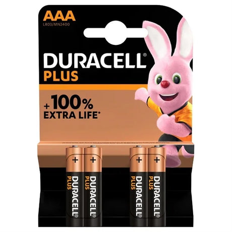 DuracellPlus AAA batteries 4 pack long lasting batteries for toys Ireland