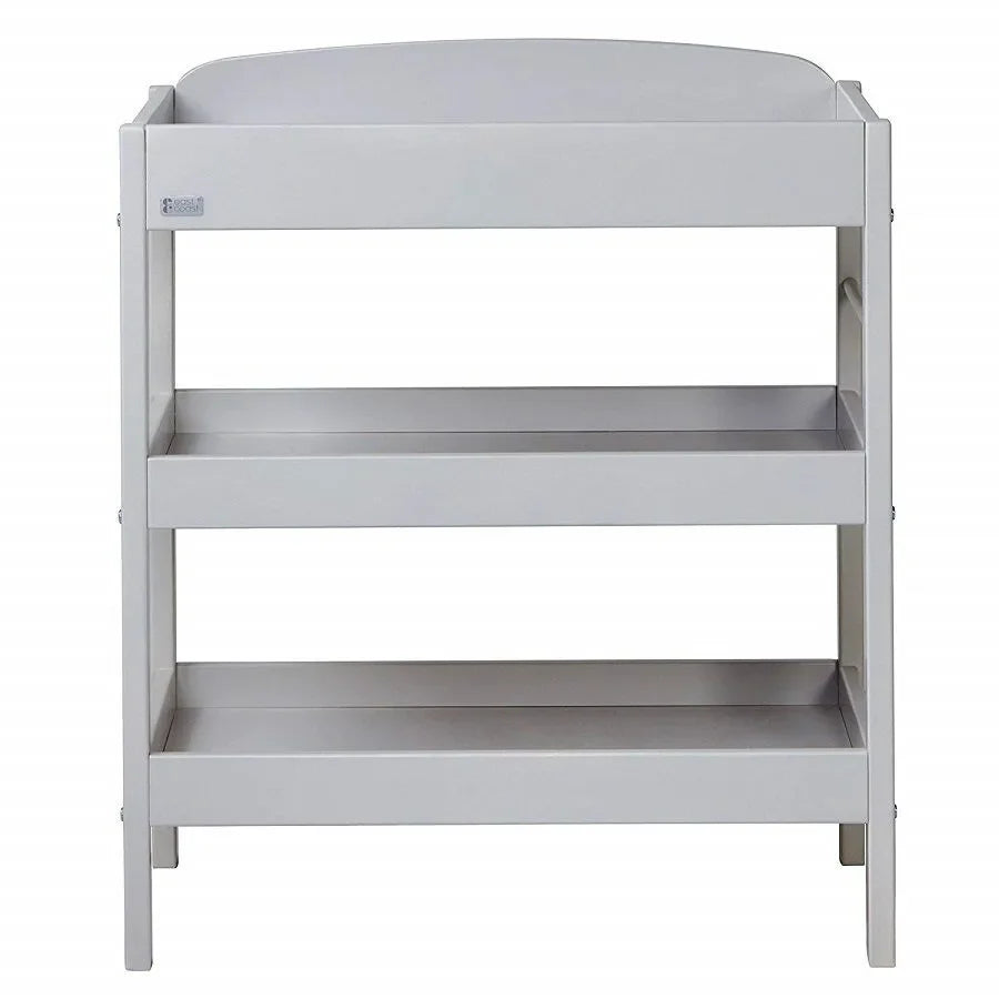 East Coast Clara Dresser Grey Changing Unit front view with shelves Ireland