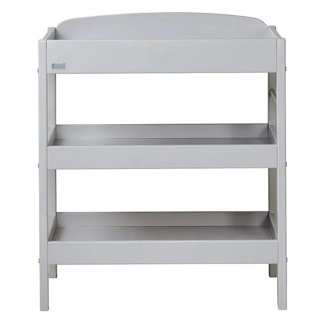 East Coast Clara Dresser Grey Changing Unit front view with shelves Ireland