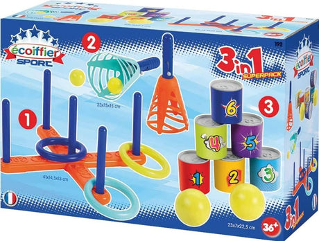 Ecoiffier 3-Piece Outdoor Games Play Set for kids Ireland