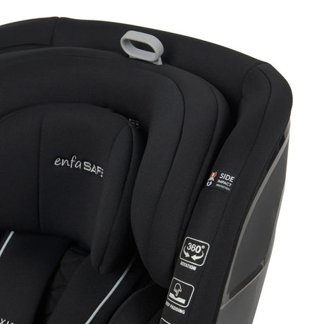 Close up of the Enfasafe Maxima i-Size car seat headrest and side padding