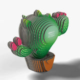 EUGY Cactus rear three quarter view showing layered card construction
