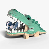 EUGY Crocodile front three quarter view showing layered card construction