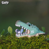EUGY Crocodile completed model photographed outdoors on moss