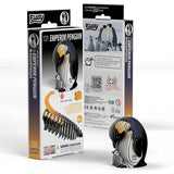 EUGY Emperor Penguin packaging front and back with completed model