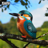 EUGY Kingfisher model perched on a tree branch outdoors