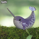 EUGY Narwhal front view photographed outdoors on moss