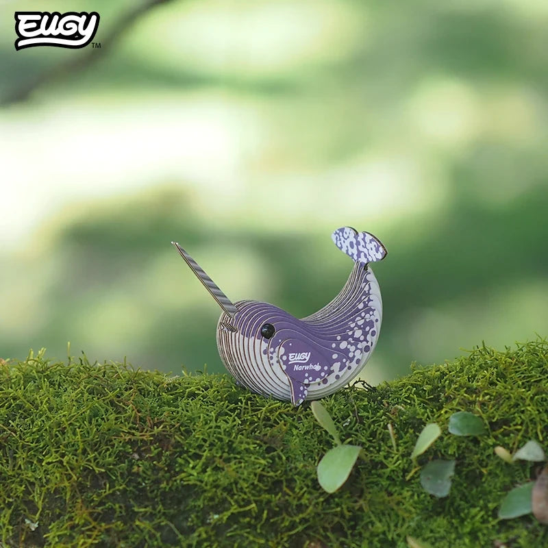 EUGY Narwhal completed model photographed outdoors on moss