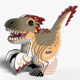 EUGY Raptor front three quarter view showing open mouth and curved claws