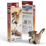 EUGY Raptor packaging front and back with completed model