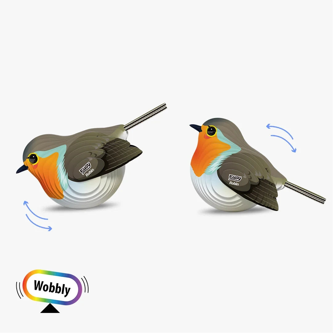 EUGY Robin shown in two positions demonstrating the wobbly base