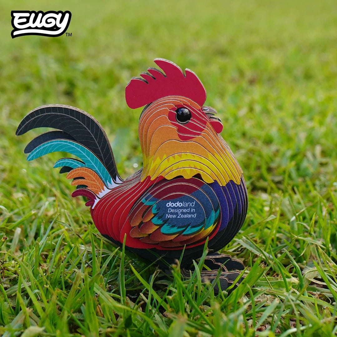 EUGY Rooster completed model photographed outdoors on grass