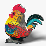 EUGY Rooster rear three quarter view showing layered body and tail