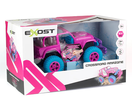 Exost DIY Crossroad Jeep in pink packaging with blue wheels – Ireland