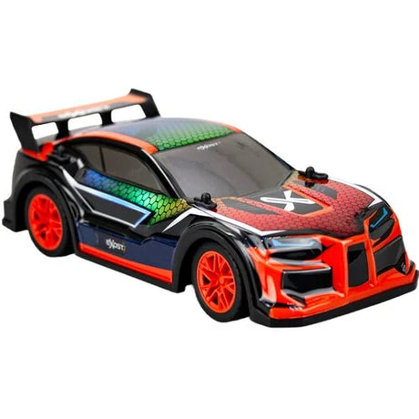 Close-up of Exost Fusion Bolt RC Car showing sleek urban design and spoiler – Ireland