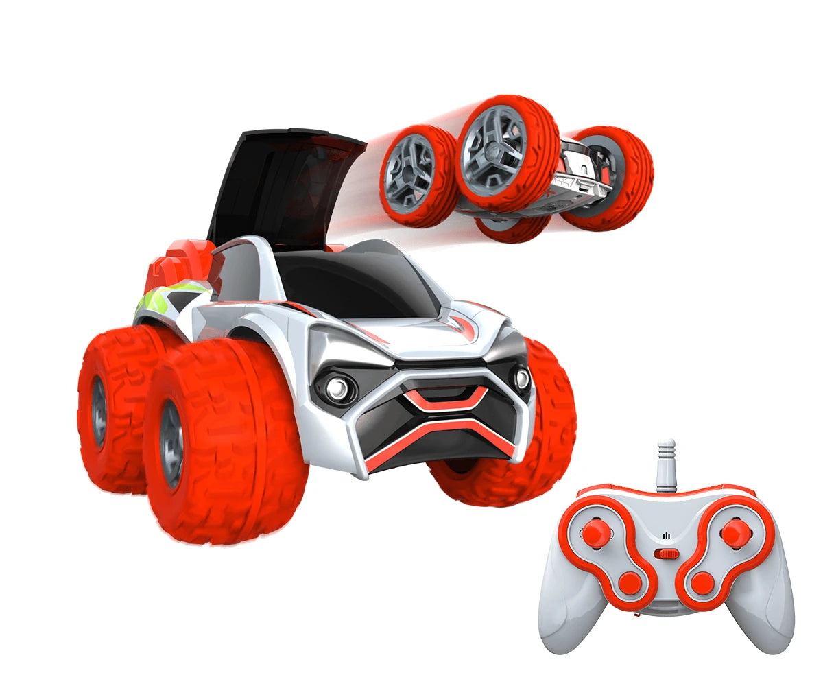 Exost Xtreme Buster RC car with open roof, Mini Flip car and transmitter