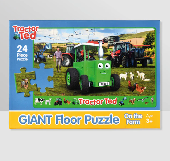 Front view of Tractor Ted Giant Floor Puzzle in box - Ireland