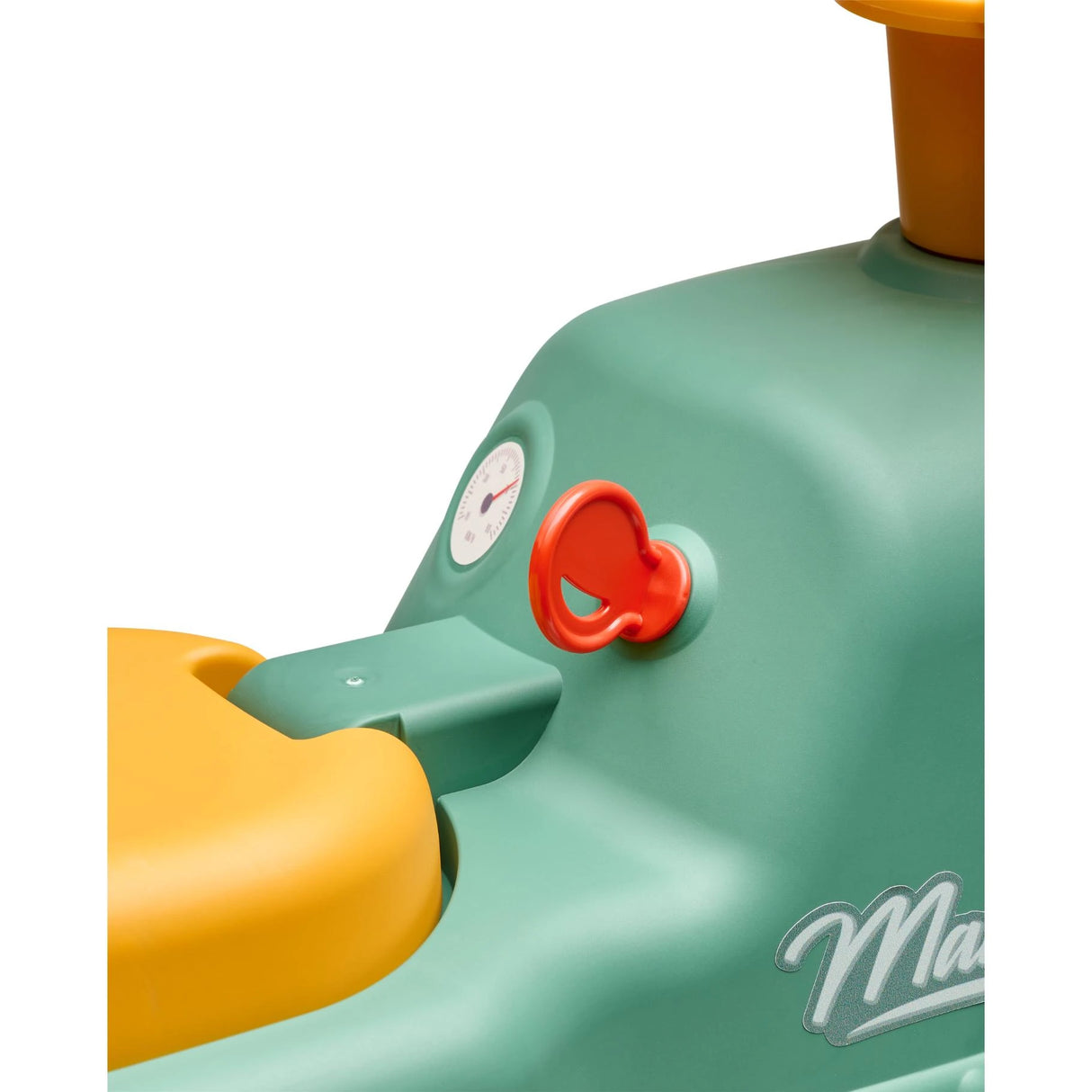 Falk Maurice Vintage Baby Green Tractor red side horn detail