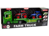 Farm Tractor Transporter toy in box with truck and two tractors in Ireland